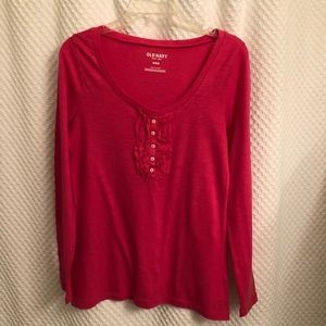 Women pink long sleeve Tee